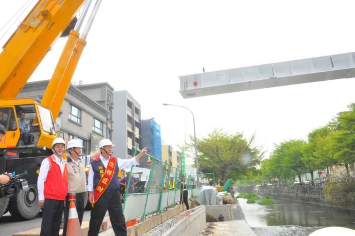 竹北市豆子埔溪橋興建工程上樑　預定今年六月完工通行