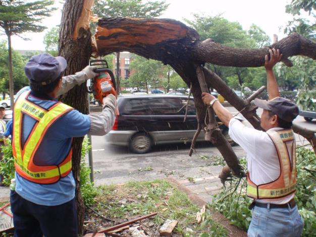 蘇拉颱風過境滿地垃圾 新竹縣環保局發動大清掃