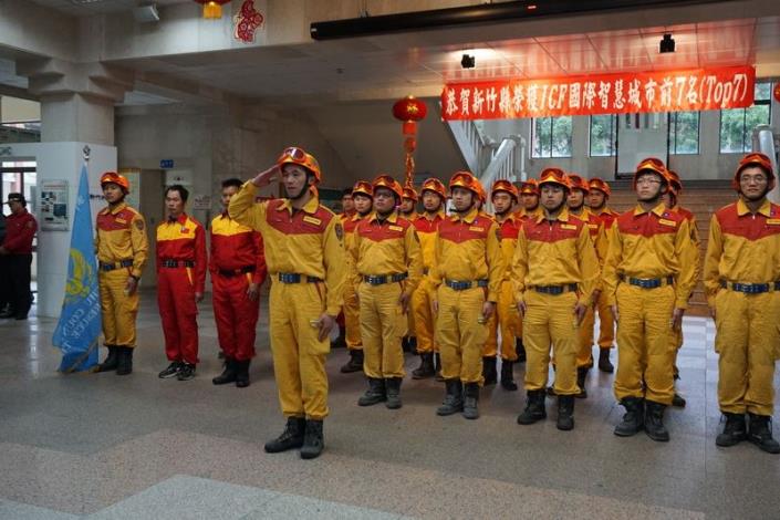 竹縣警義消特搜隊台南救援  邱縣長頒發獎勵金