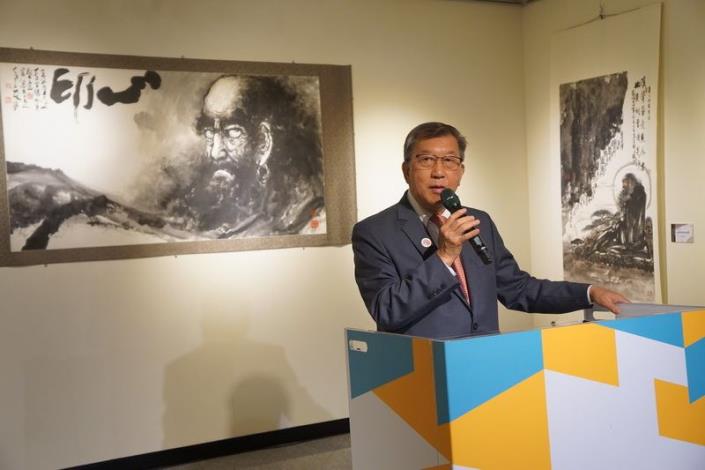 水墨大師李登勝新竹市文化局展出薪傳展 達摩 鍾馗 神靈活現   精巧維妙 共7張圖片