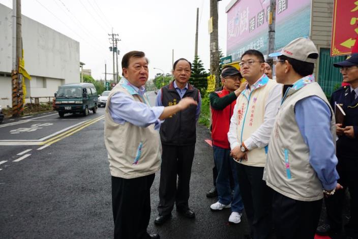 解決上下班交通壅塞  邱縣長會勘明新科大與新豐鄉德昌街康樂路口