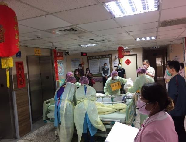 強化機構防疫整備  北榮新竹分院附設護理之家示範應變演練