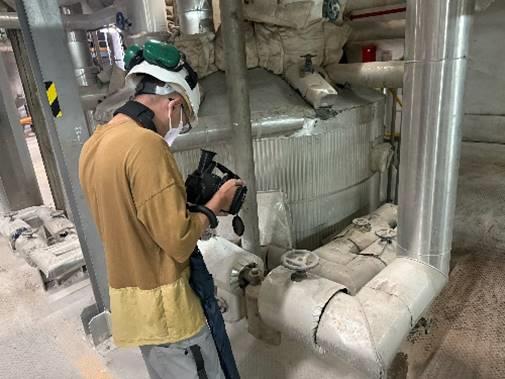 環保局人員8月27日前往遠東紡織廠房巡查製程狀況，顯示無異常。