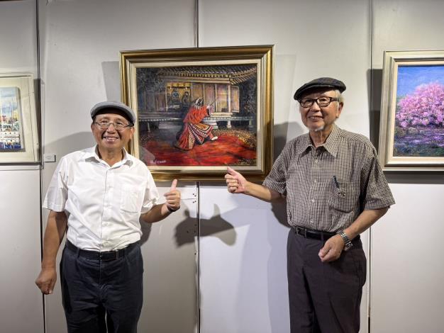 官網-(左起)中華亞太水彩協會理事長郭宗正、日本藝術家末廣章