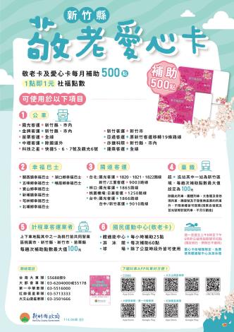 新竹縣社會處敬老愛心卡-9月