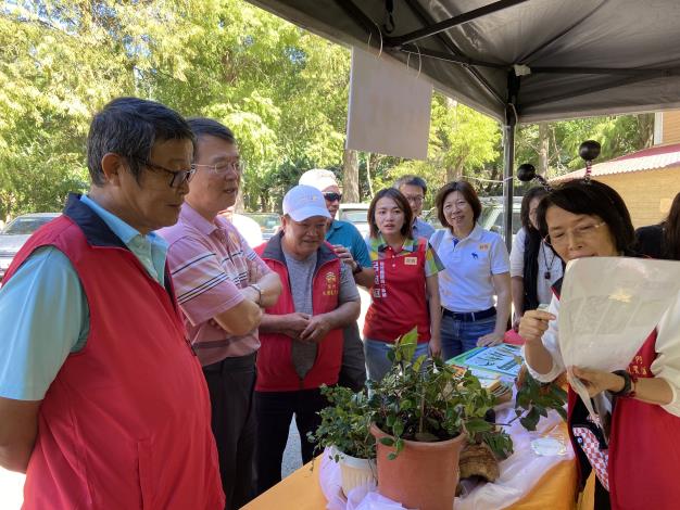 專業導覽老師介紹愛玉樹、雄果與雌果等知識