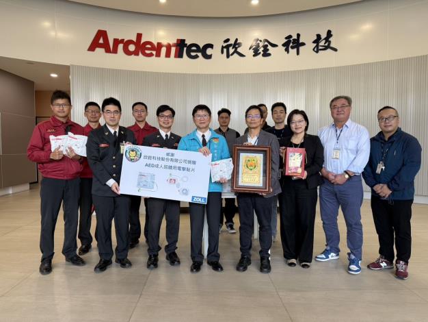 欣銓科技捐贈數量高達100片，且為高階「回饋型」AED貼片，不僅可進行電擊治療，亦能即時提供救護人員CPR按壓深度與頻率的品質回饋