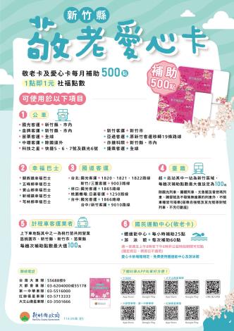 新竹縣社會處敬老愛心卡edm-0603